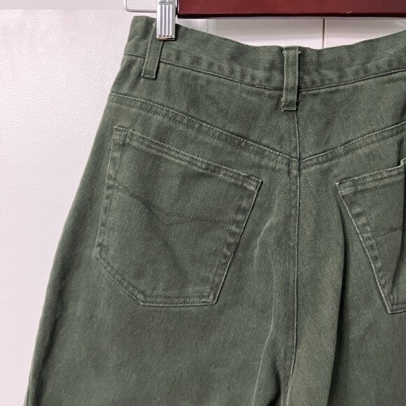 Vintage Dixie Blues Jeans Womens Green High Rise Tapered Leg 90s - Picture 2 of 7